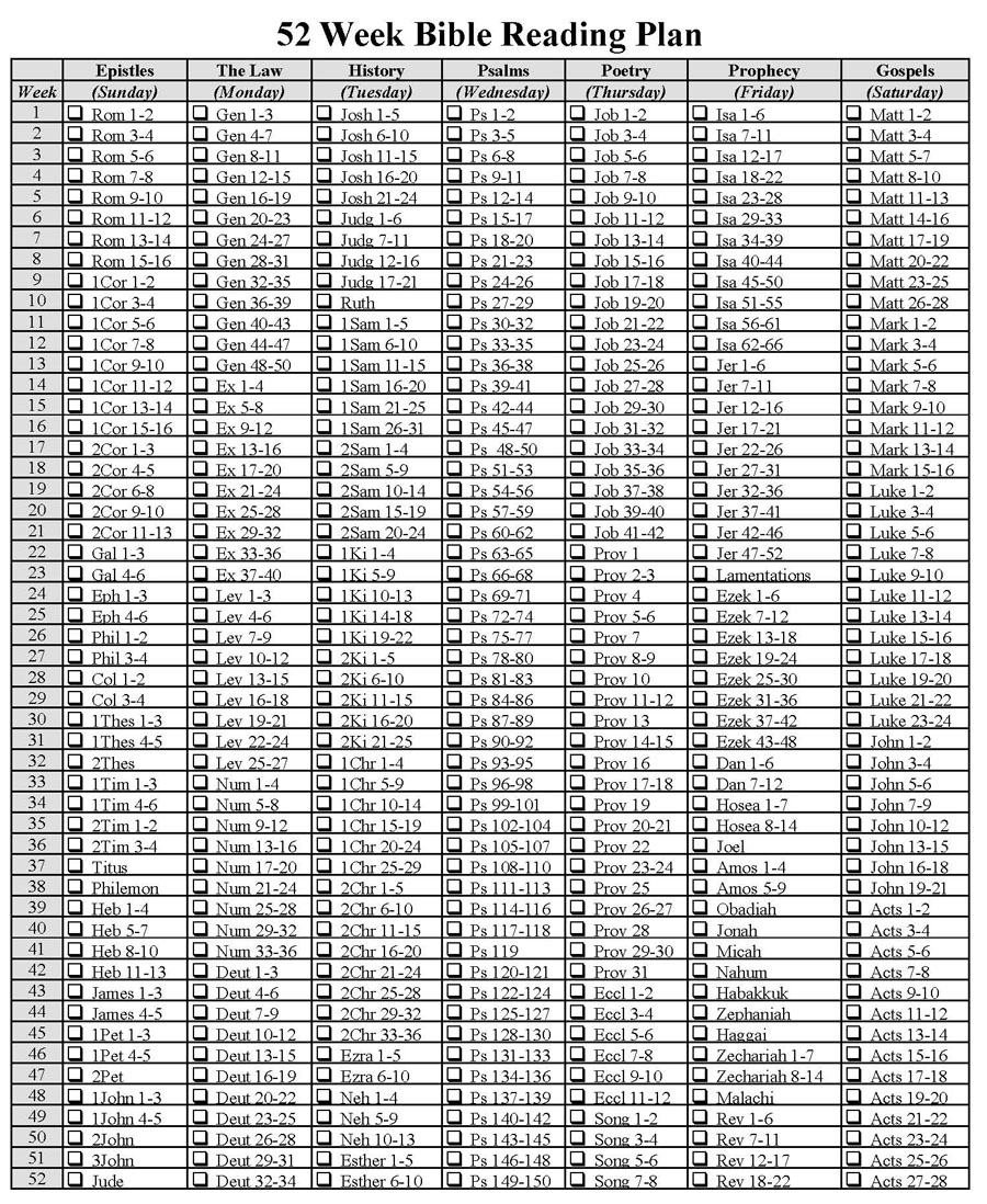 Bible reading plan